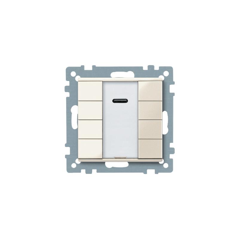 Schneider Electric MTN617544 KNX tlač. panel 4-násobný plus + IČ přijímač, White, System M