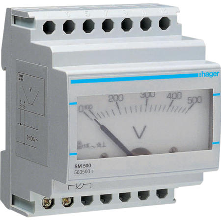 Hager SM500 Voltmetr analogový 0-500V
