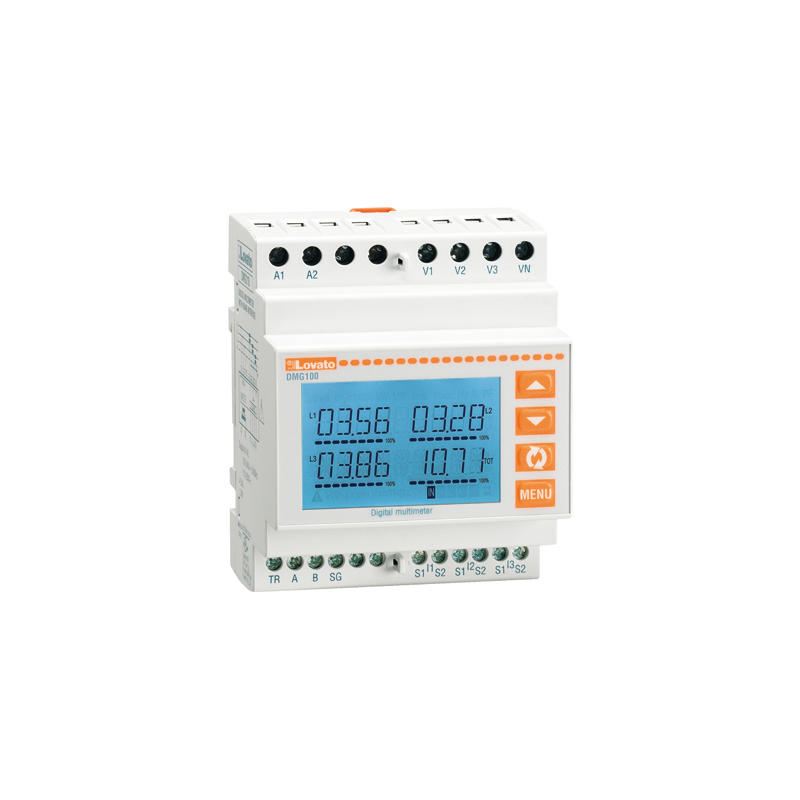 LOVATO Electric DMG110 Kompaktní digi. multimetr pro montáž DIN (4moduly) s LCD displejem + RS485 komunikace