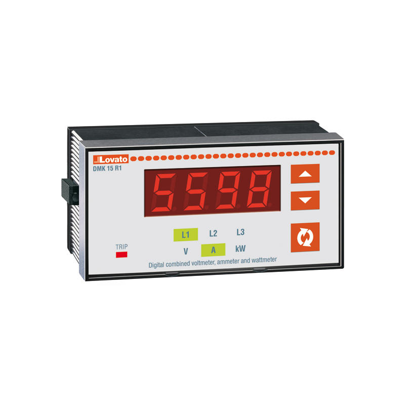 LOVATO Electric DMK15R1 Třífázový digitální voltmetr, ampérmetr a wattmetr, progr.reléový výstup