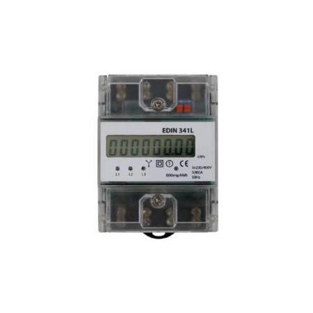 SEZ EDIN 341L Elektroměr 5-80A,1-tarif,3-fázový,LCD displej,4M/DIN