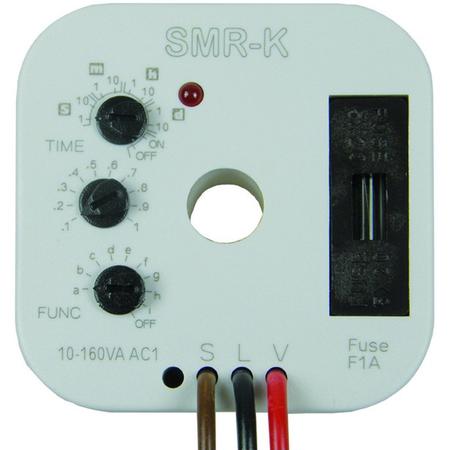 ELKO EP 4517 SMR-K /230V Super-multifunkční relé, 9 funkcí, 3-vodič připojení (funguje bez NULY), výstup triak 10-160VA