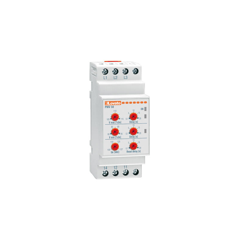 LOVATO Electric PMV50A240 ochranné relé, Min. a max.napětí, multifunkční, 208-240 VAC