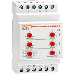 LOVATO Electric PMV70NA440 ochranné relé, Min. a max.napětí, výpadek L/N, sled fází a asymetrie, 220÷254/380÷440VAC