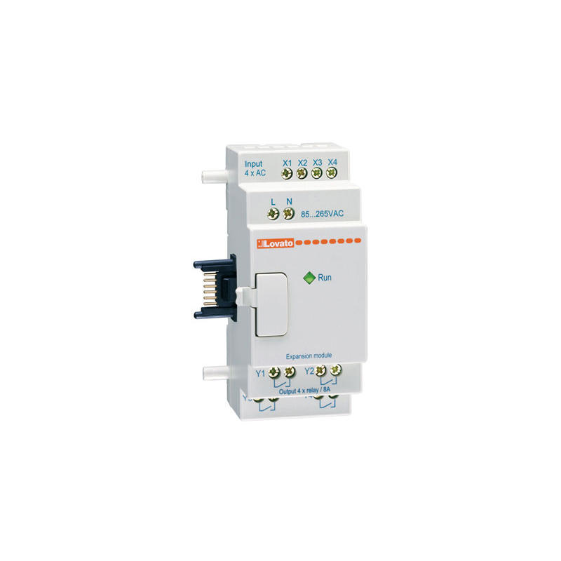 LOVATO Electric LRE02AD024 rozšiřující a komunikační modul pro programovatelné logické relé 2 AN.OUT 24VDC