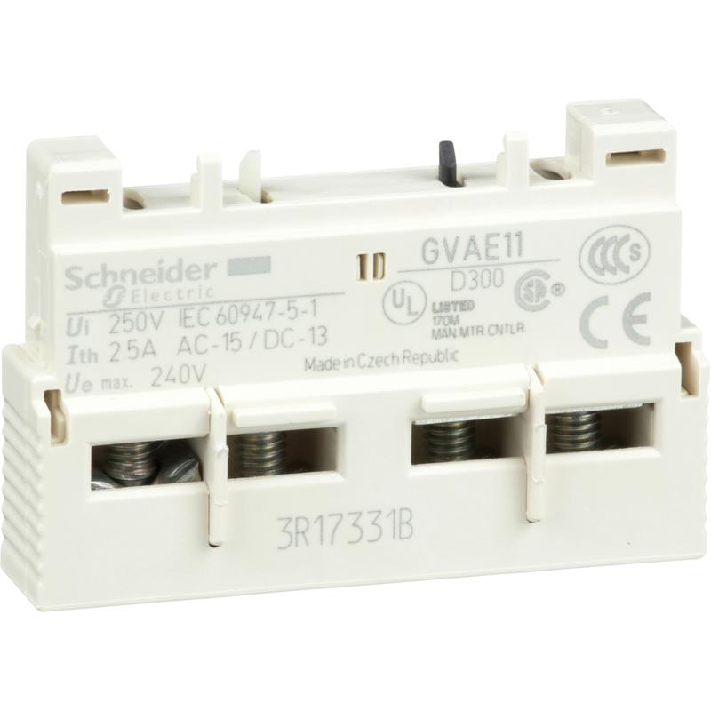 Schneider Electric GVAE11 Čelně mont. blok pomocných kontaktů pro GV2, 1"Z" + 1"V"