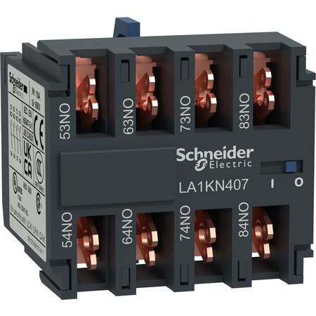 Schneider Electric LA1KN407 TeSys K - blok pomocných kontaktů - 4 Z - čelní montáž