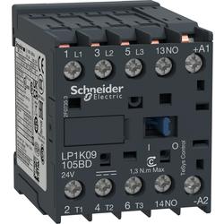 Schneider Electric LP1K09105BD TeSys K contactor - 3P - AC-3 440 V 9 A - 1 NO kontakt - 24 V DC cívka