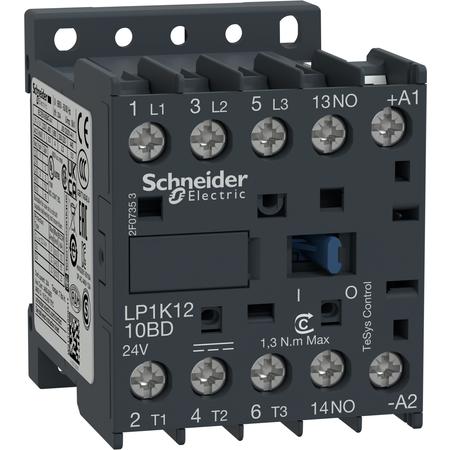 Schneider Electric LP1K1210BD ministykač 3P (3Z) 12A AC-3 440V -pomocný kontakt 1Z- cívka 24V DC
