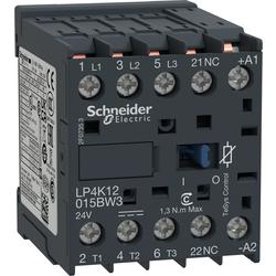 Schneider Electric LP4K12015BW3 TeSys K stykač - 3P - AC-3 440 V 12 A - 1 NC kontakt - 24 V DC cívka