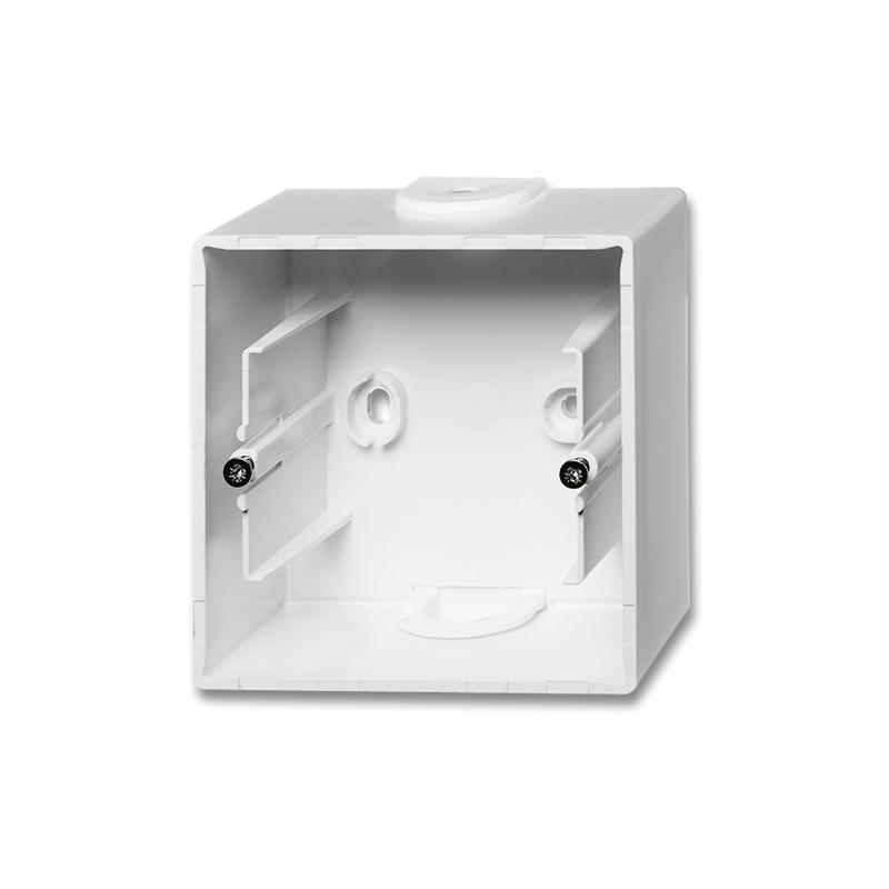ABB 2CKA001799A0897 Krabice přístrojová jednonásobná, pro lištové rozvody, studio bílá
