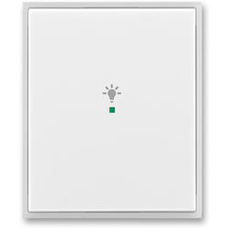 ABB 6220E-A01001 01 Kryt 1násobný, symbol „osvětlení“, bílá/ledová bílá