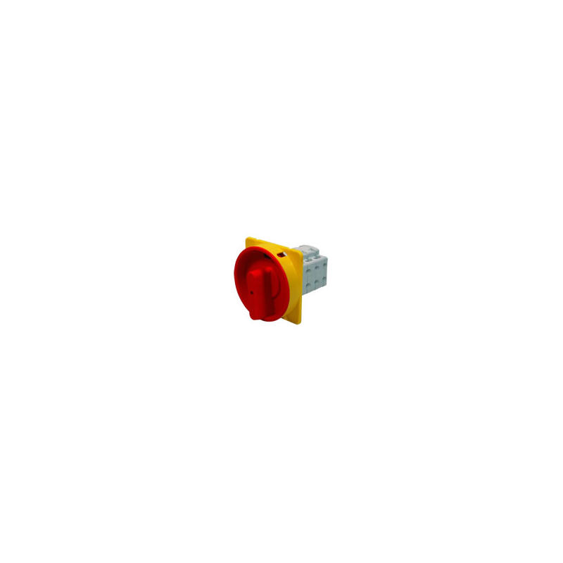 SEZ S63 JU 1104 A6R Vestavný vačkový spínač, uzamykatelný na visací zámky 63A, 0-1, 4P, červeno-žlutá páčka