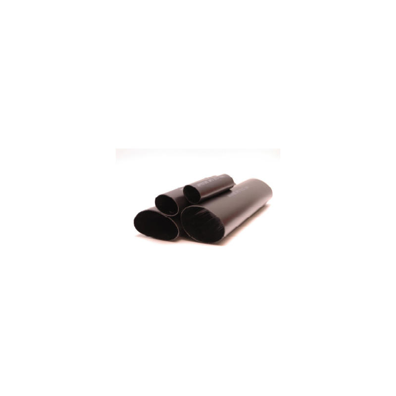 WAPRO WMT3-750-00 středněsilná teplem smrštitelná trubice s lepidlem, 3:1, UV odolná, 75/22 mm, černá, bal. 1 m