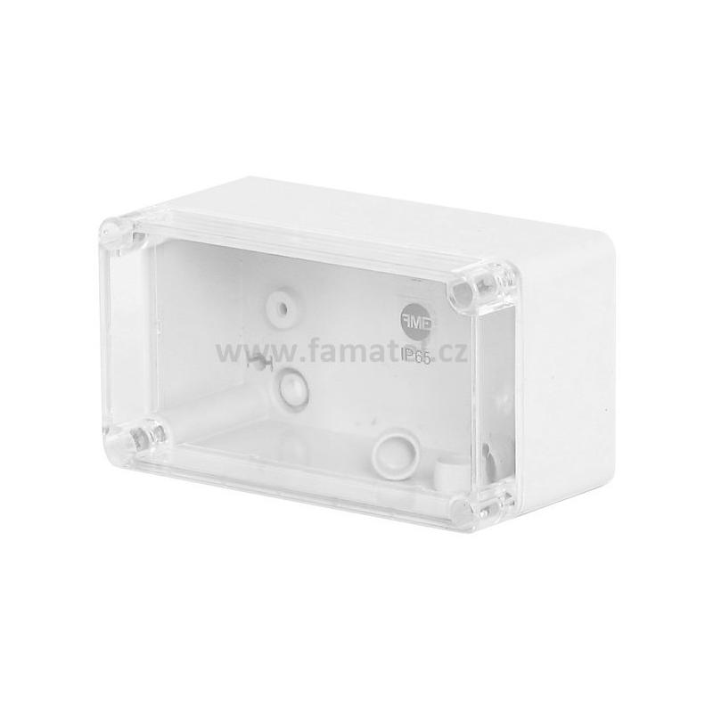 Famatel 68051 Krabice SolidBox IP65, 135x74x72mm, průhledné víko, hladké boky