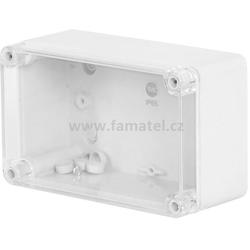 Famatel 68071 Krabice SolidBox IP65, 170x105x82mm, průhledné víko, hladké boky