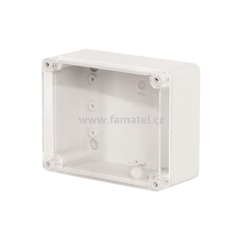 Famatel 68111 Krabice SolidBox IP65, 170x135x85mm, průhledné víko, hladké boky