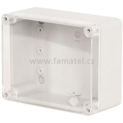 Famatel 68111 Krabice SolidBox IP65, 170x135x85mm, průhledné víko, hladké boky