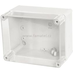Famatel 68121 Krabice SolidBox IP65, 170x135x107mm, průhledné víko, hladké boky