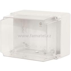 Famatel 68141 Krabice SolidBox IP65, 170x135x176 mm, průhledné víko, hladké boky