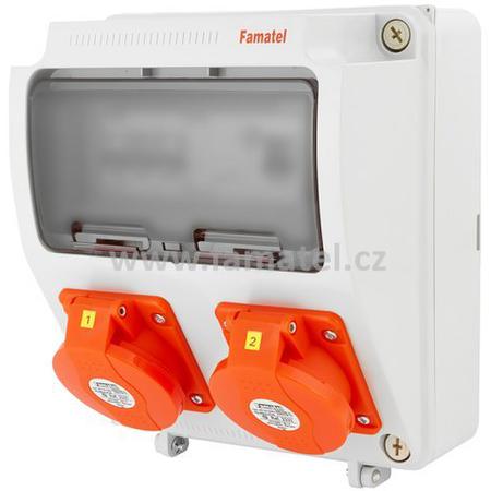Famatel v028-6kA - ZSF00200000.1 /3957 Zás.skříň IP44 jištěná s chráničem 40/4/003
