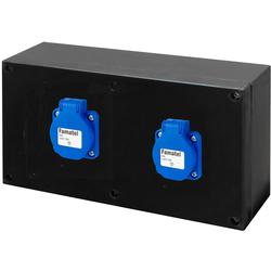 Famatel rb3067 - Krabice gumová rb3067 IP44 RUBBER BOX 1x zás. 230V/16A/3p, 1x16/5