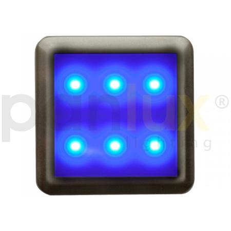 Panlux D4/NM DEKORA 4 dekorativní LED svítidlo, nerez - modrá