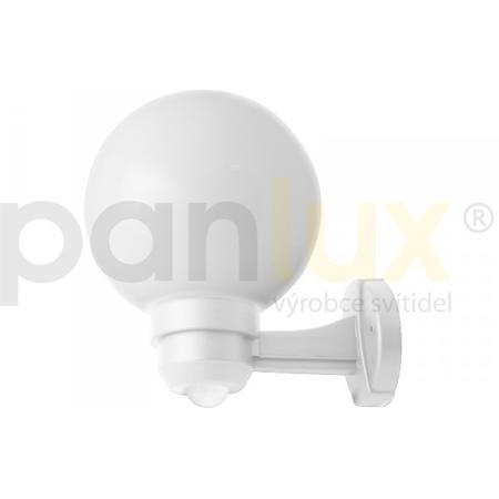 Panlux ZOM-S-20/B PARK S zahradní nástěnné svítidlo na zeď se senzorem, bílá - mléčná