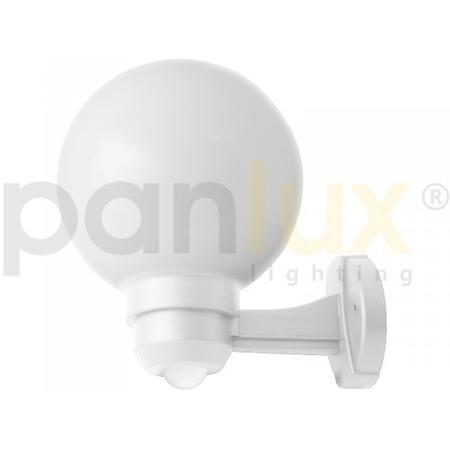 Panlux ZPK-S-20/B PARK S zahradní nástěnné svítidlo na zeď se senzorem, bílá - prizm. kouřová