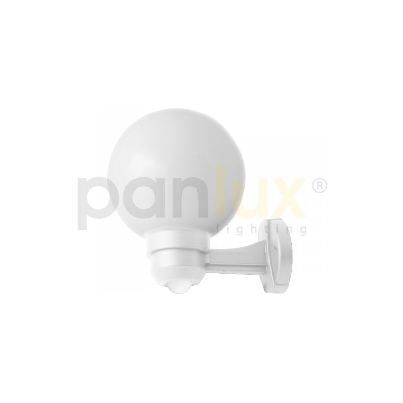 Panlux ZPK-S-20/B PARK S zahradní nástěnné svítidlo na zeď se senzorem, bílá - prizm. kouřová