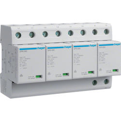 Hager SPN801 Kombinovaný svodič přepětí T1+T2, Iimp 25 kA (10/350), 4-pól pro síť TN-C
