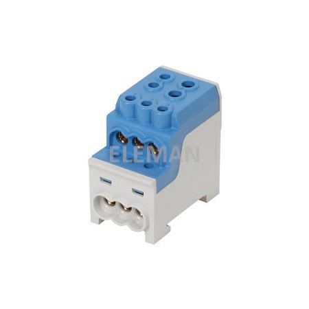 Eleman 1006065 Blok pro rozdělení fází UVB 200 N, 1pól., 200A, 1000V, modrý, na DIN
