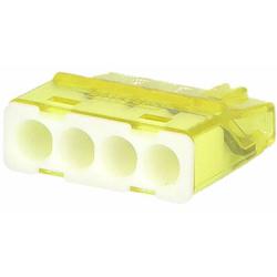 Eleman 1014682 Svorka krabicová miniaturní PC214S bezšroubová 4x 0,2-2,5 mm2, transparentní/žlutá