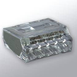 WAPRO PC255 krabicová WAPRO svorka bezšroubová, 1 - 2,5 mm2, 5 pólová, průhledná / šedé odlišení , 100 ks