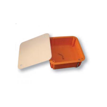 SEZ KUP 100 Sádrokartónová krabice, klasická, s víčkem, oranžová, 100×100×45mm, IP44