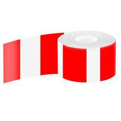 SEZ Folie 80/100 Výstražná folie (nebezpečná místa) svisle šrafovaná červená/bílá