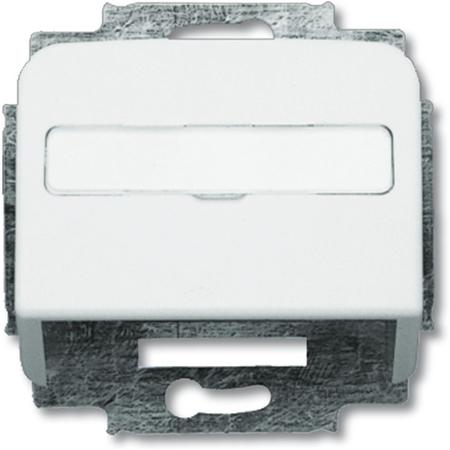 ABB 2CKA001724A1663 Kryt zásuvky komunikační, s popisovým polem (pro nosnou masku), alpská bílá