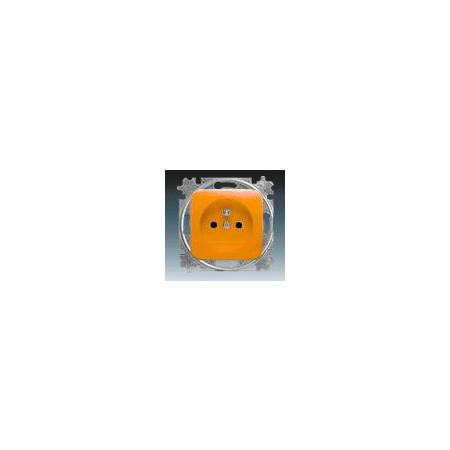 ABB 5519B-A02347 P Zásuvka jednonás. chráněná, s bezšroub. svorkami, oranžová