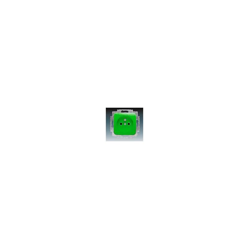 ABB 5518D-A2349 Z Zásuvka jednonásobná s ochranným kolíkem, zelená