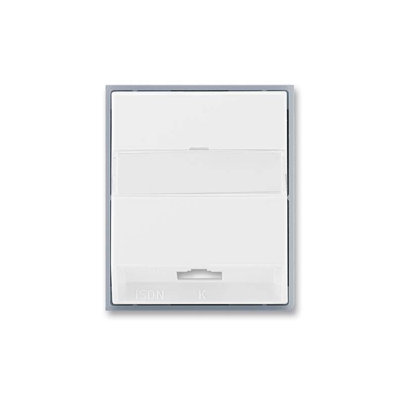 ABB 5013E-A00251 04 Kryt zásuvky ISDN s 1 otvorem, bílá / ledová šedá