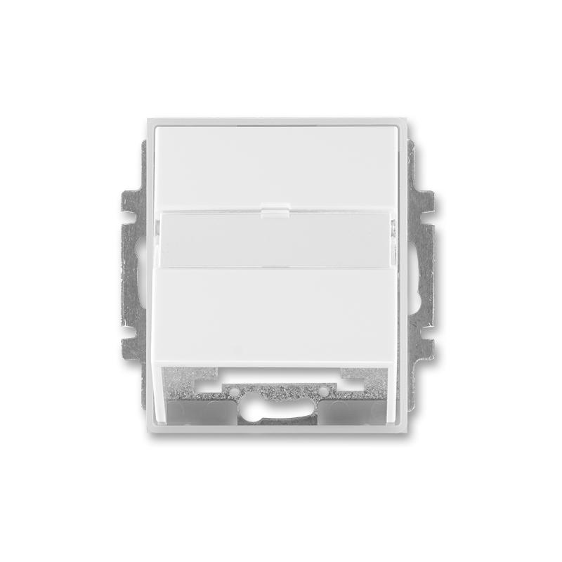 ABB 5014E-A00100 01 Kryt zásuvky komunikační s popisovým polem, bílá / ledová bílá