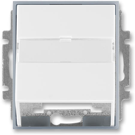ABB 5014E-A00100 04 Kryt zásuvky komunikační s popisovým polem, bílá / ledová šedá