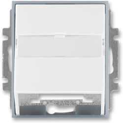 ABB 5014E-A00100 04 Kryt zásuvky komunikační s popisovým polem, bílá / ledová šedá
