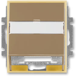 ABB 5014E-A00100 25 Kryt zásuvky komunikační s popisovým polem, kávová / ledová opálová