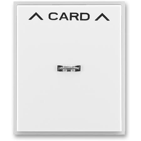ABB 3559E-A00700 01 Kryt spínače kartového, s čirým průzorem, s potiskem, bílá / ledová bílá