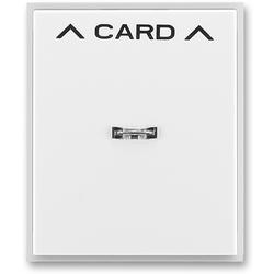 ABB 3559E-A00700 01 Kryt spínače kartového, s čirým průzorem, s potiskem, bílá / ledová bílá