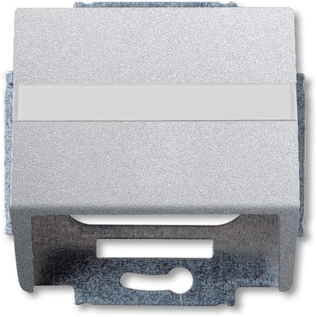 ABB 2CKA001724A4263 Kryt zásuvky komunikační, s popisovým polem (pro nosnou masku), hliníková stříbrná