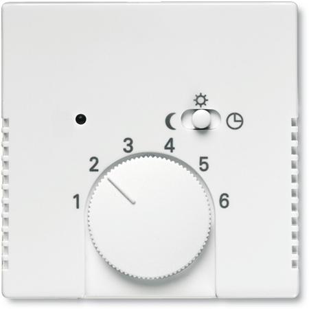 ABB 2CKA001710A3569 Kryt termostatu, s otočným ovladačem a posuvným přepínačem, studio bílá