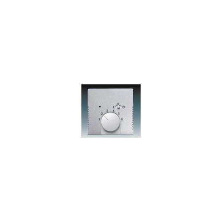 ABB 2CKA001710A3669 Kryt termostatu, s otočným ovladačem a posuvným přepínačem, hliníková stříbrná