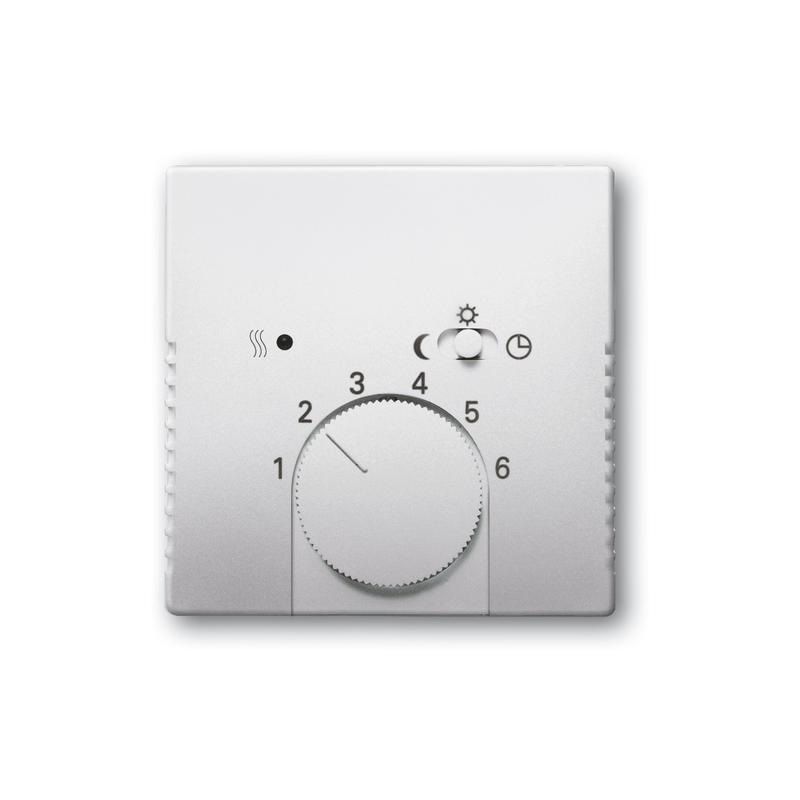 ABB 2CKA001710A3756 Kryt termostatu, s otočným ovladačem a posuvným přepínačem, ušlechtilá ocel